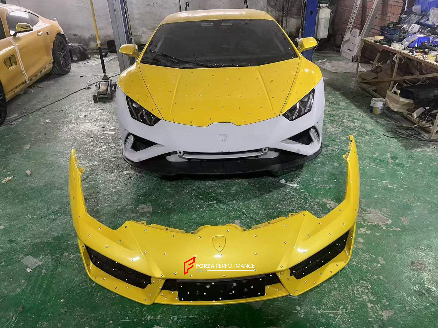 FRONT BUMPER for LAMBORGHINI HURACAN LP580 LP610 EVO 2014 - 2023 | TECNICA STYLE