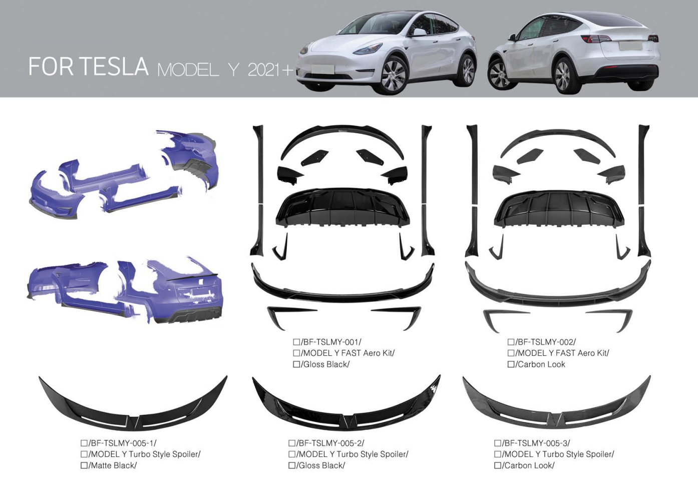AERO KIT for TESLA MODEL Y 2021+
