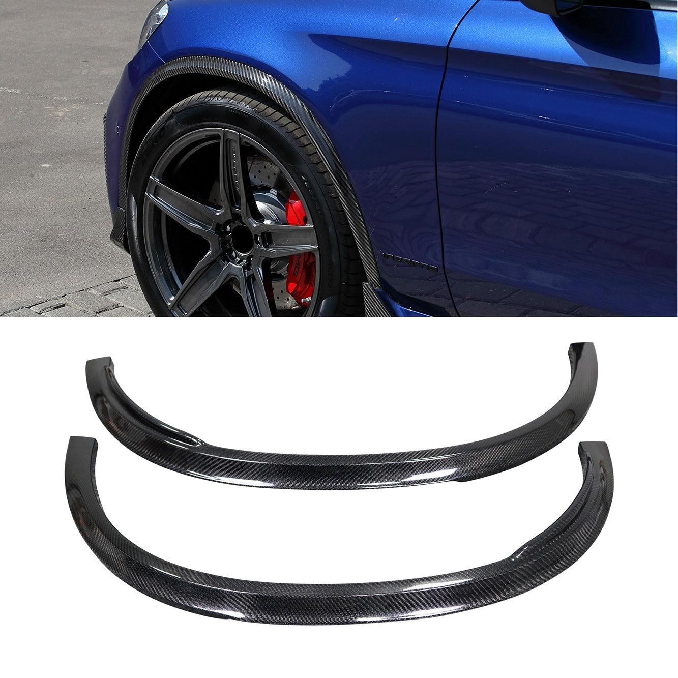 Carbon Fiber Car Bumpers Wheel Eyebrow for GLC 16-21