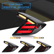 16-21 Honda Civic 10th Gen Hatchback and Type R Vland LED Tail Lights [E-mark] with Amber Turn Signal