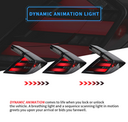 16-21 Honda Civic 10th Gen Hatchback and Type R Vland LED Tail Lights [E-mark] with Amber Turn Signal