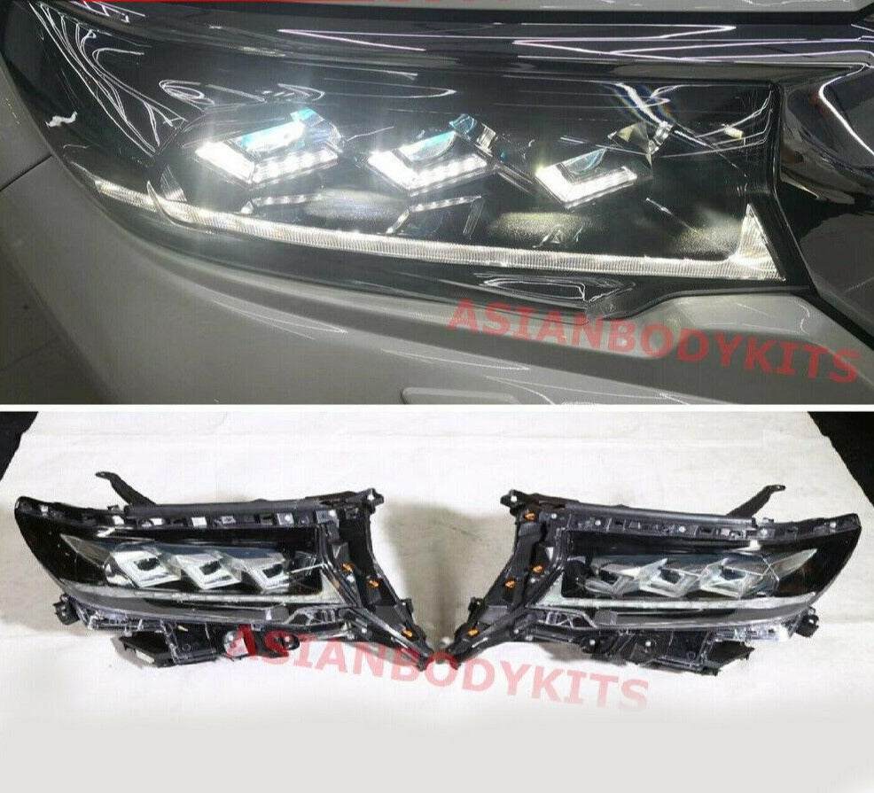 FULL LED HEADLIGHTS for TOYOTA LAND CRUISER PRADO FJ150 LC150 VX LHD 2018 - 2023