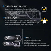 06-22 Toyota FJ Cruiser XJ10 Vland Dual Beam Projector Headlights With Grille