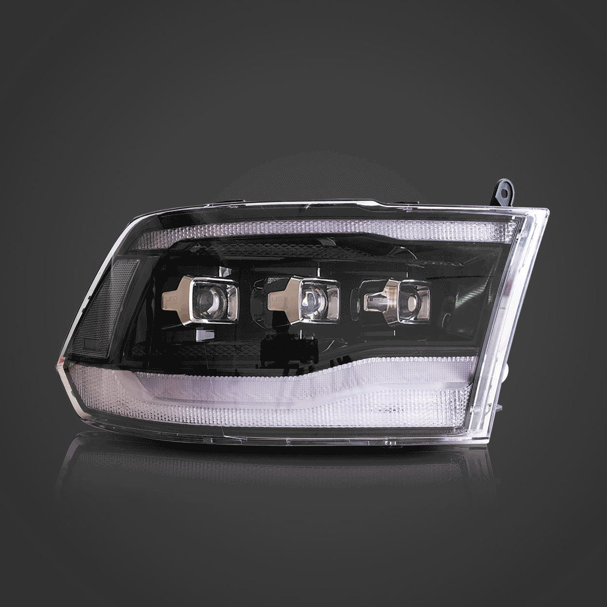 09-18 Dodge Ram 4th Gen 1500 2500 3500 Vland LED Matrix Projector HeadLights Black [E-mark]