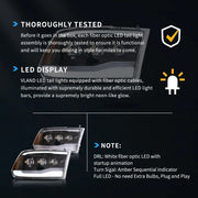 09-18 Dodge Ram 4th Gen 1500 2500 3500 Vland LED Matrix Projector HeadLights Black [E-mark]