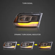 09-18 Dodge Ram 4th Gen 1500 2500 3500 Vland LED Reflection Bowl Headlights [E-mark]