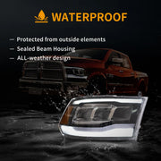 09-18 Dodge Ram 4th Gen 1500 2500 3500 Vland LED Reflection Bowl Headlights [E-mark]