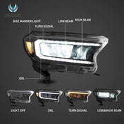 15-21 Ford Ranger [International Types] Vland LED Reflection Bowl HeadLights [E-mark]