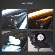 05-13 Chevrolet Corvette C6 6th Gen EU Vland LED Dual Beam Projector Headlights Black [C8 STYLE]