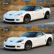 05-13 Chevrolet Corvette C6 6th Gen EU Vland LED Dual Beam Projector Headlights Black [C8 STYLE]