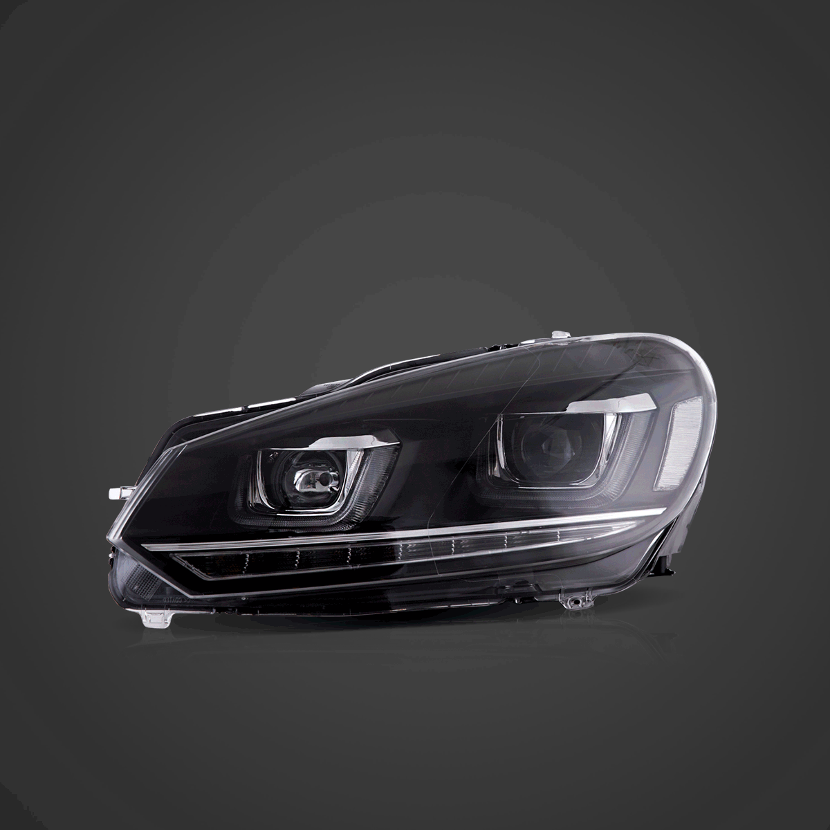 08-14 VW Golf Mk6 Vland Dual Beam Projector Aftermarket Headlights With Demon Eyes E-mark