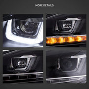 08-14 VW Golf Mk6 Vland Dual Beam Projector Aftermarket Headlights With Demon Eyes E-mark