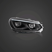 08-14 VW Golf Mk6 Vland LED Dual Beam Projector Aftermarket Headlights Black[E-mark]