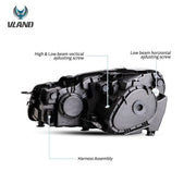 08-14 VW Golf Mk6 Vland LED Dual Beam Projector Aftermarket Headlights Black[E-mark]