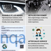 08-14 VW Golf Mk6 Vland LED Dual Beam Projector Aftermarket Headlights Black[E-mark]