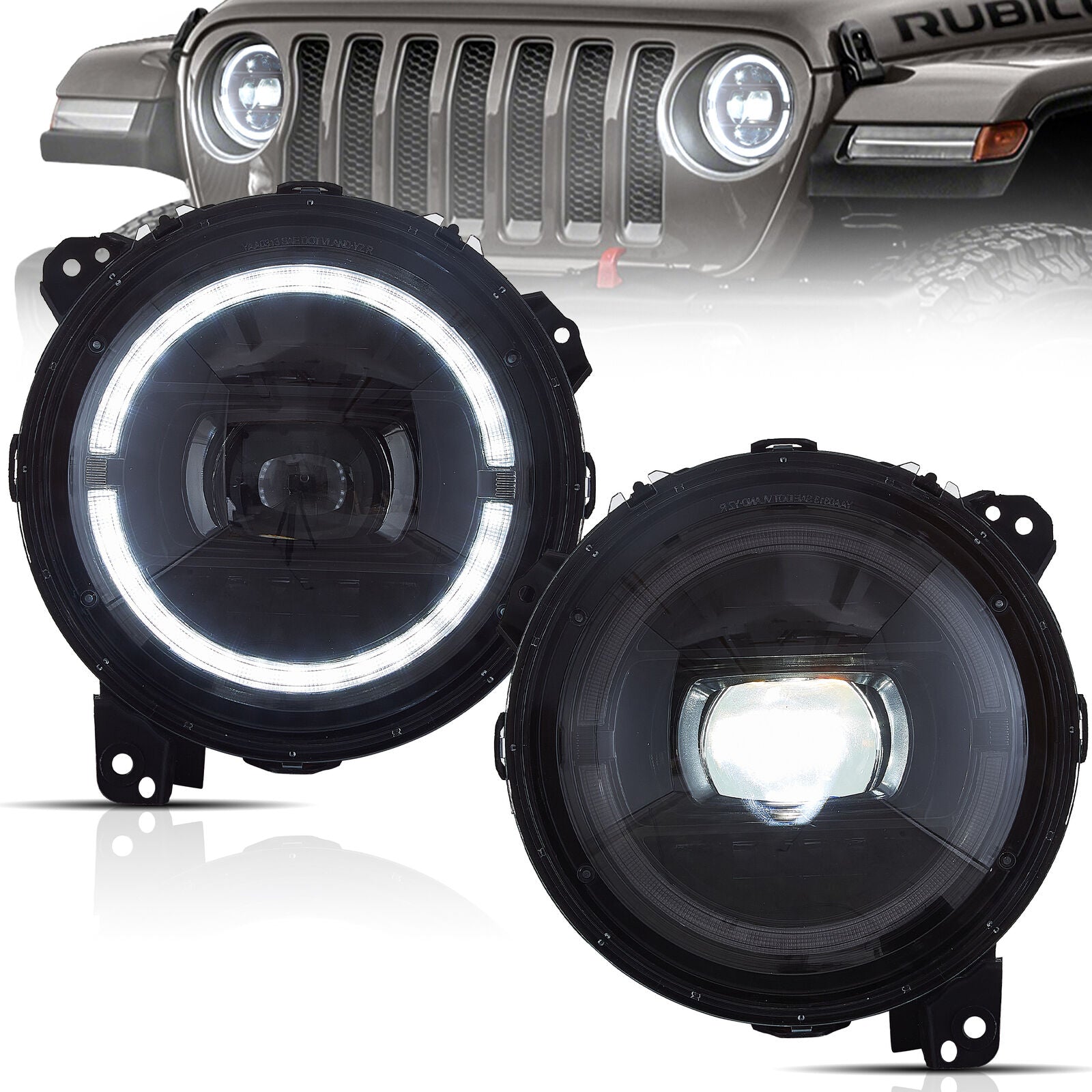 VLAND LED Headlights For 2018-2023 Jeep Wrangler JL Gladiator JT