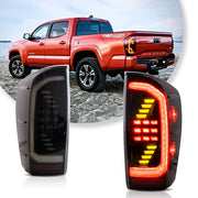 VLAND LED Taillights For Toyota Tacoma 2016-2023 with Amber Sequential Turn Signals