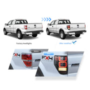 09-14 Ford F150 12th Gen (P415) Vland Tail Lights With Amber Sequential Turn Signal