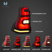 10-17 Toyota Land Cruiser Prado Vland LED Tail Lights With Sequential Turn Signal Red