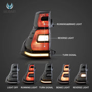 10-17 Toyota Land Cruiser Prado Vland LED Tail Lights With Sequential Turn Signal Red