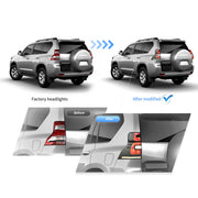 10-17 Toyota Land Cruiser Prado Vland LED Tail Lights With Sequential Turn Signal Red