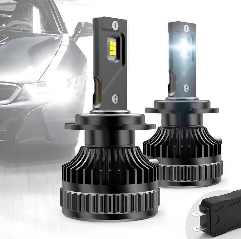 Vland 2PCs D2S/H7/9005 LED Headlight Bulbs 6000K Super Bright