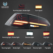 VW Golf MK7 MK7.5 Hatchback 2013-2021 Vland Tail Lights Laser Style [E-mark]