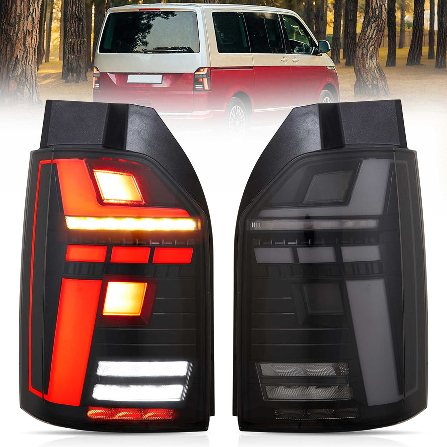 Buy Now VW Transporter T6 T6.1 Multivan Caravelle 2015-2024 Vland LED Tail Lights [E-mark] and upgrade car parts from SIR Tuning at the Best Price. Headlights, Tail lights, Bodykits, Navigations, Tail lights and more - Fast & Free Shipping within Europe, US & Worldwide.