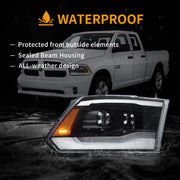 Vland Dodge Ram 1500 2500 3500 09-18 HeadLights Full LED Black