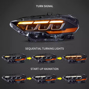 Vland 18-23 Ford Mustang Headlights Full LED With S650 Style