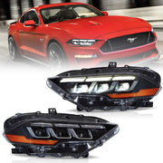 Vland 18-23 Ford Mustang Headlights Full LED With S650 Style