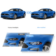 Vland 18-23 Ford Mustang Headlights Full LED With S650 Style