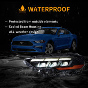 Vland 18-23 Ford Mustang Headlights Full LED With S650 Style