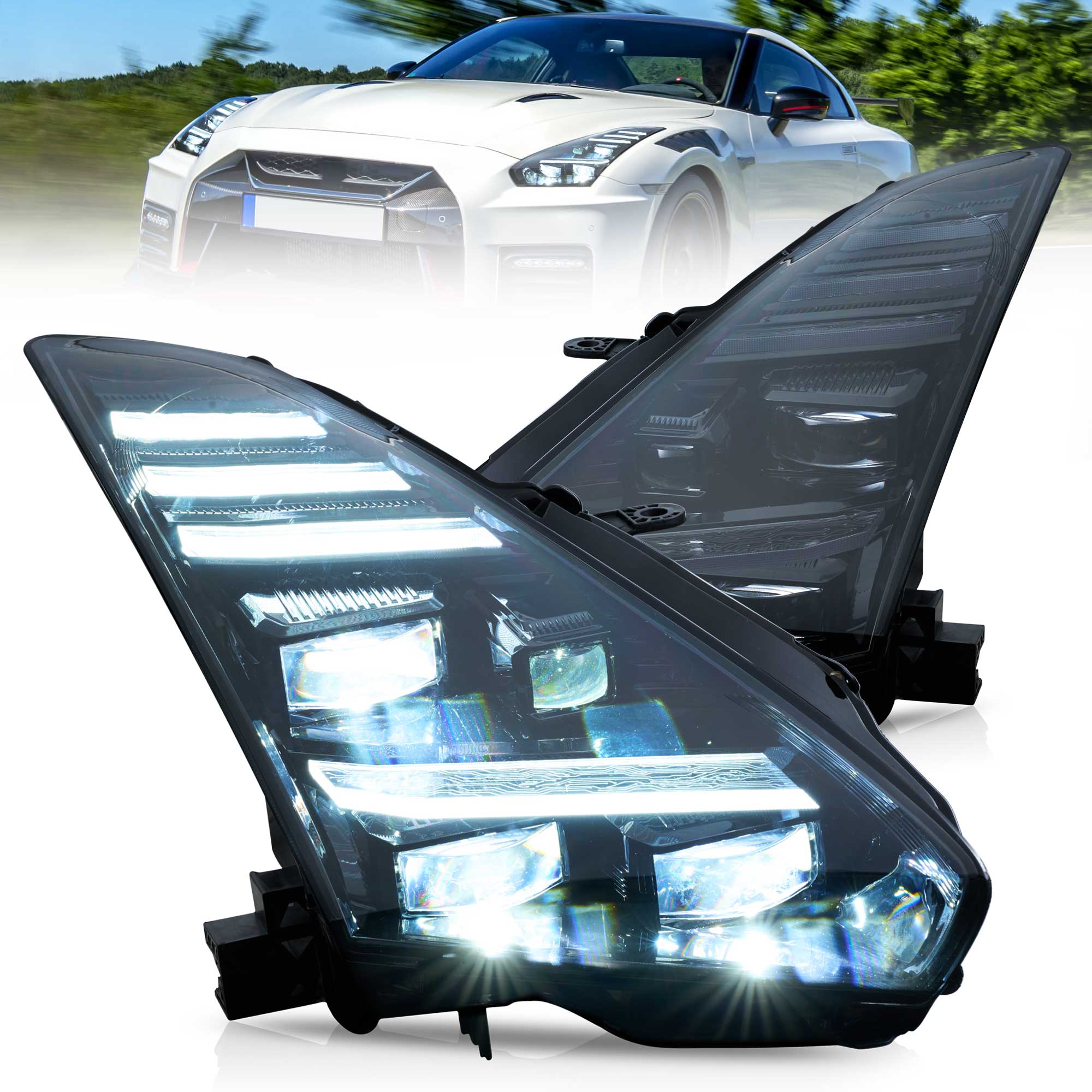 Vland 2008-2023 Nissan GT-R R35 LED Projector Headlights