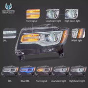 11-13 Jeep Grand Cherokee (WK2) Vland Headlights Full LED With Startup Animation/ Blue DRL