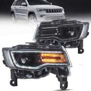 14-22 Jeep Grand Cherokee (WK2) Vland Headlights Full LED With Startup Animation/ Blue DRL