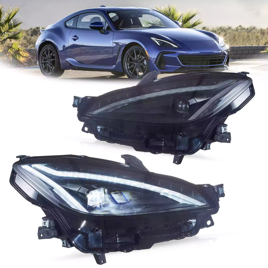 Buy Now Vland 21-24 Toyota GR86 / Subaru BRZ Headlights With Full LED Dual Beam Projector and upgrade car parts from SIR Tuning at the Best Price. Headlights, Tail lights, Bodykits, Navigations, Headlights and more - Fast & Free Shipping within Europe, US & Worldwide.