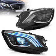 14-17 Mercedes-Benz S-Class W222 Vland LED Dual Beam Matrix Headlights W/ Blue DRL [E-mark]
