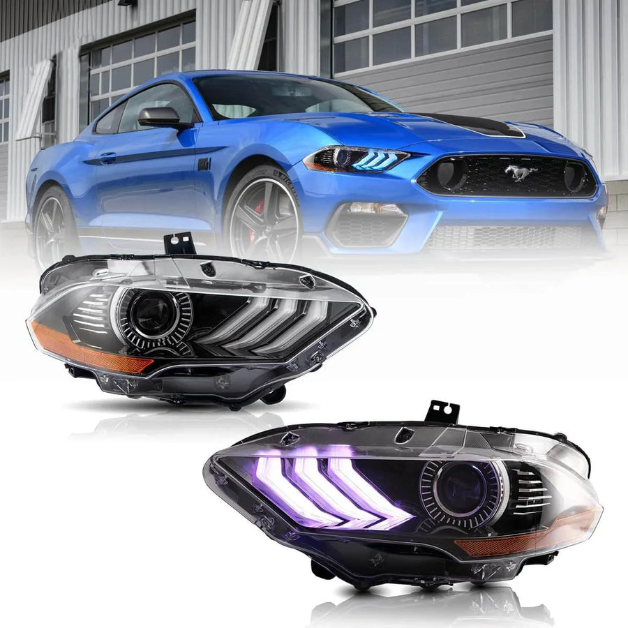 Buy Now 18-up Ford Mustang 6th Gen Vland LED Dual Beam Projector RGB HeadLights Black and upgrade car parts from SIR Tuning at the Best Price. Headlights, Tail lights, Bodykits, Navigations, Headlights and more - Fast & Free Shipping within Europe, US & Worldwide.