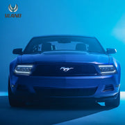 05-09 Ford Mustang 5th Gen (S-197 I) Pre-Facelift Vland I LED Dual Beam Projector With Reflector Headlights Chrome