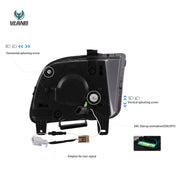 05-09 Ford Mustang 5th Gen (S-197 I) Pre-Facelift Vland I LED Dual Beam Projector With Reflector Headlights Chrome
