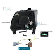 05-09 Ford Mustang 5th Gen (S-197 I) Pre-Facelift Vland LED Dual Beam Projector Headlights Black