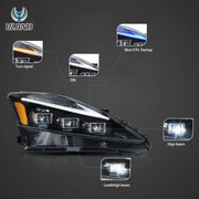 06-12 Lexus IS250/IS250C/IS350/IS220d & 08-14 ISF(XE20) Vland Matrix Projector Headlights With Blue DRL