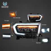 07-13 Toyota Tundra & 08-21 Toyota Sequoia Vland LED Matrix Projector HeadLights Black