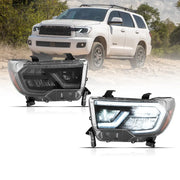 07-13 Toyota Tundra & 08-21 Toyota Sequoia Vland LED Reflection Bowl Headlights