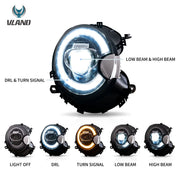 07-15 Mini Cooper (R55 R56 R57 R58 R59) Vland LED Dual Beam Projector Headlights[E-mark]