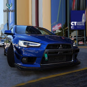 08-17 Mitsubishi Lancer / Evo X Vland Dual Beam Projector Headlights with Demon Eyes Black