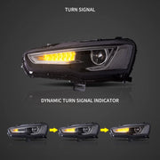 08-17 Mitsubishi Lancer / Evo X Vland Dual Beam Projector Headlights with Demon Eyes Black