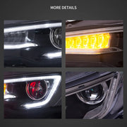 08-17 Mitsubishi Lancer / Evo X Vland Dual Beam Projector Headlights with Demon Eyes Black