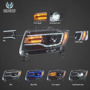11-13 Jeep Grand Cherokee (WK2) Vland Headlights Full LED With Startup Animation/ Blue DRL